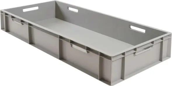 Ящик пластиковый сплошной, 1000x400x230 мм, 70 л, серый [817.01]