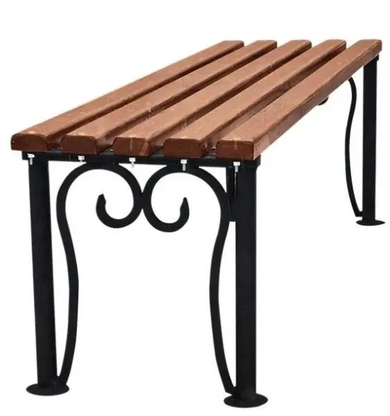 Банкетка стальная «Узоры» 3,0 м (3 опоры)