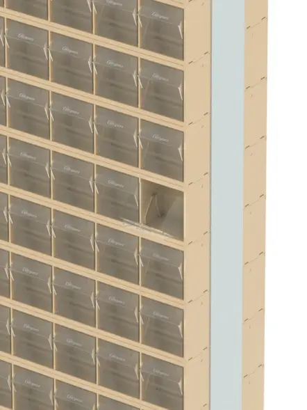 Стойка бежевая двусторонняя напольная Стелла-техник 406-20-00-00-B