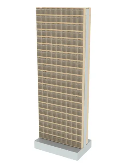 Стойка бежевая двусторонняя напольная Стелла-техник 406-20-00-00-B