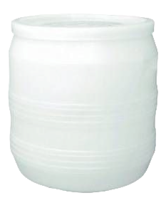 Бочка пластиковая с крышкой "хлопок", 35 л, белый [БП35.05/03]