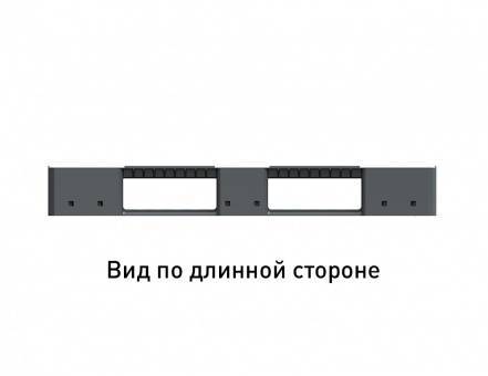 Паллет (поддон) пластиковый перфорированный на 3-х полозьях, 1200x800x150 мм, серый [02.117.91.PEF.S]