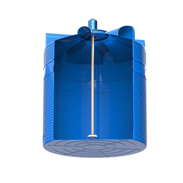 Емкость V 3000 литров с турбинной мешалкой