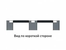 Паллет (поддон) пластиковый сплошной на 3-х полозьях, 1200x800x150 мм, серый [02.117F.91.PEF.S.]