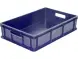 Ящик пластиковый сплошной, 600×400×140 мм, 27 л, синий [705.03.01]