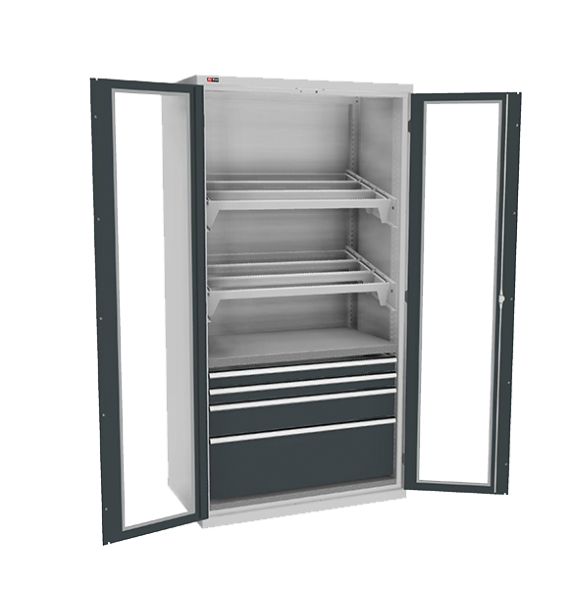 Шкаф ДиКом ВС-055-13 с дверьми с окнами