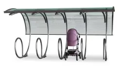 Парковка для колясок и велосипедов с навесом 03