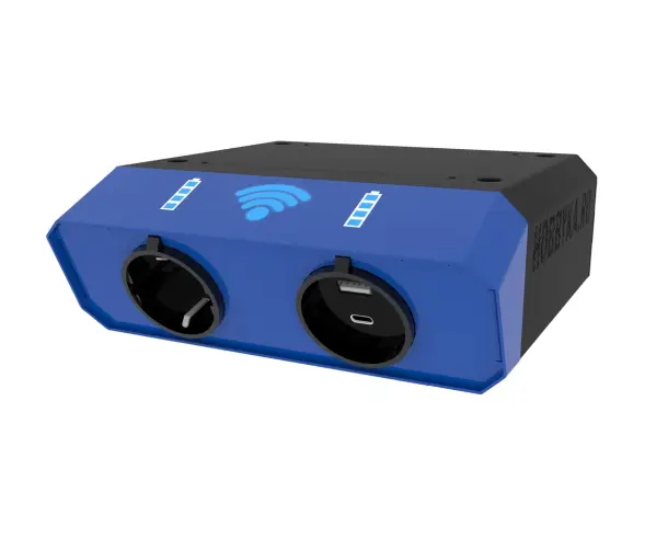 Стационарное зарядное устройство и точка доступа Wi-Fi «Валли» на стойке 1 розетка USB 3А, 1 розетка Type-C 3А, 1 розетка 220В