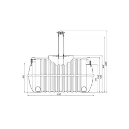 Емкость подземная Rostok Ground 1500 л без горловины