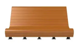 Скамейка стальная «Сафари» 2,5 м (3 опоры)