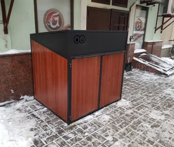 Контейнерный шкаф «Модуль XL» Сталь, лиственница