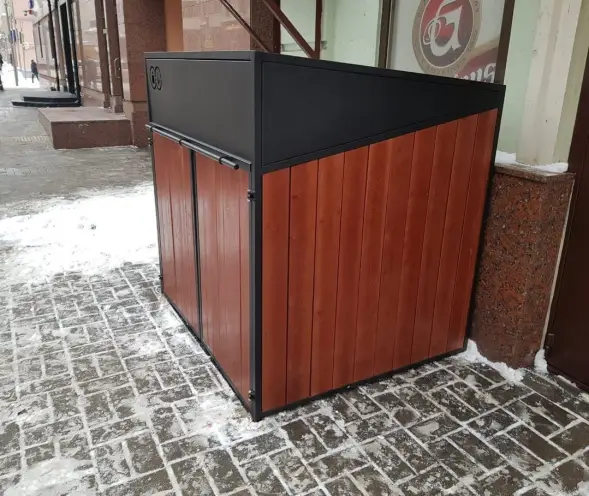 Контейнерный шкаф «Модуль XL» Сталь, лиственница