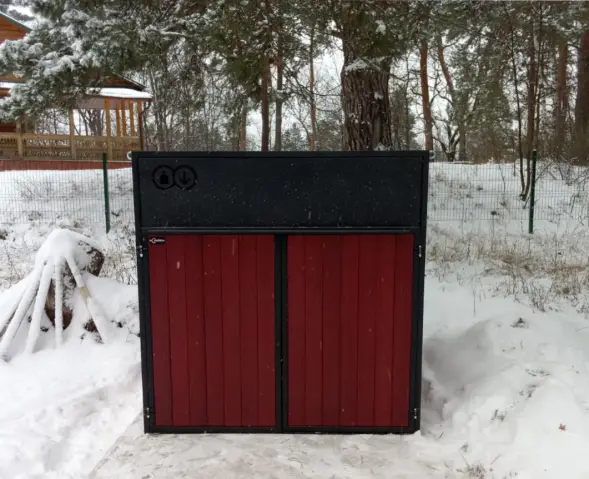 Контейнерный шкаф «Модуль XL» Сталь, лиственница