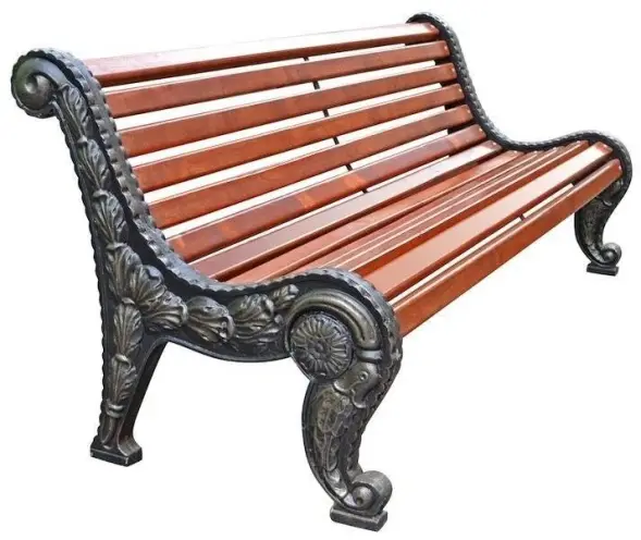 Скамейка чугунная «Городская роща» 3,0 м (3 опоры)