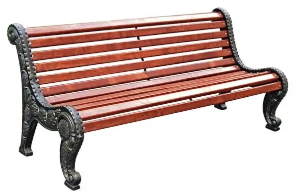 Скамейка чугунная «Городская роща» 3,0 м (3 опоры)