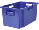 Ящик сплошной пластиковый, 600x400x300 мм, 52 л, синий [218-1]