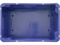 Ящик сплошной пластиковый, 600x400x300 мм, 52 л, синий [218-1]