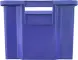 Ящик сплошной пластиковый, 600x400x300 мм, 52 л, синий [218-1]