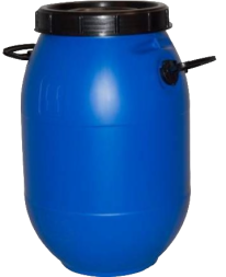 Бочка пластиковая с резьбовой крышкой и ручками, 50 л, синий [БП50.04/03]