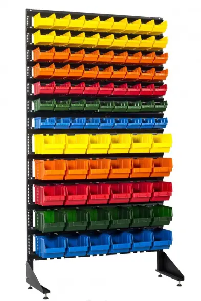 Стеллаж с пластиковыми ящиками 1801-0/7/5
