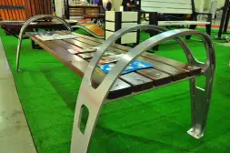 Скамейка стальная «Техно» без спинки 1,2 м