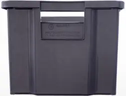 Ящик сплошной пластиковый, 600x400x300 мм, 52 л, черный [218-1]