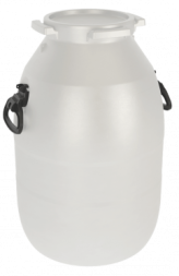 Бочка пластиковая с резьбовой крышкой и ручками, 51 л, белый [БП51.04/04]