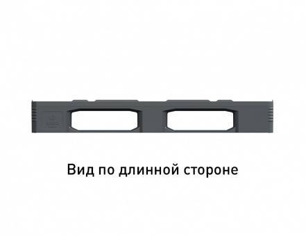 Паллет (поддон) пластиковый сплошной на 3-х полозьях, 1200х800х150 мм, серый [02.110F.91.PE]