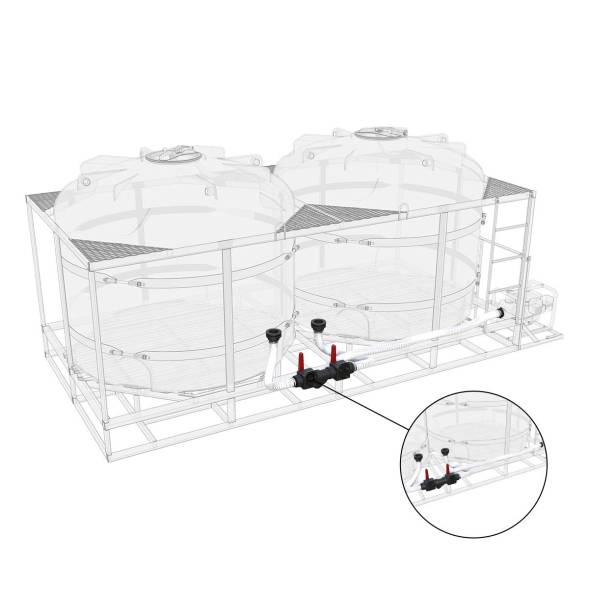 Комплект полного слива боковой для мотопомпы G3 на две емкости TR