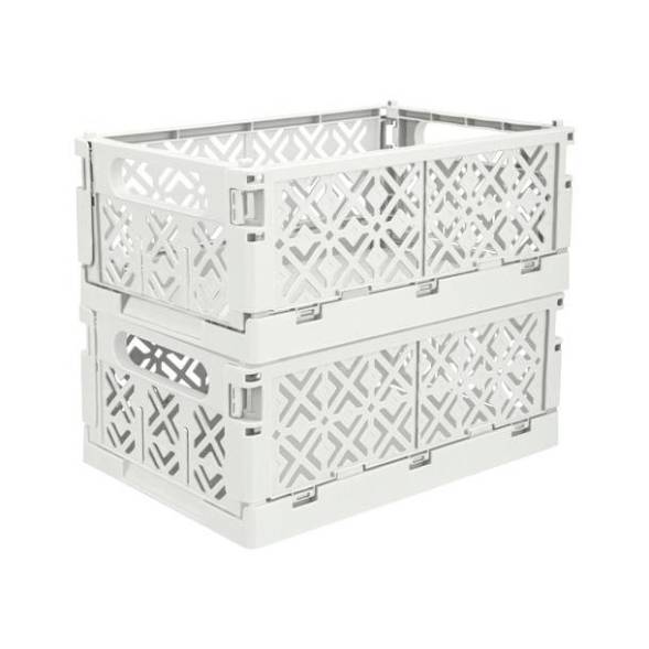 Ящик пластиковый складной ECONOVA Stocky M, 249х167х103 мм, 3.4 л, белый [434297416]