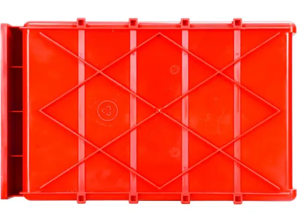 Контейнер полочный пластиковый, 300x185x100 мм, 5.55 л, красный [6002]