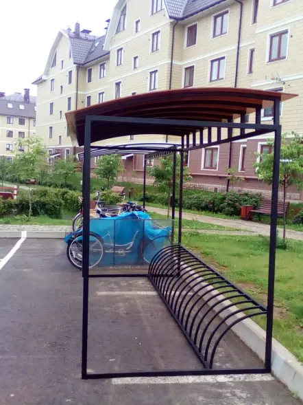 Велопарковка с навесом Velo-9 15 мест (3340 мм)