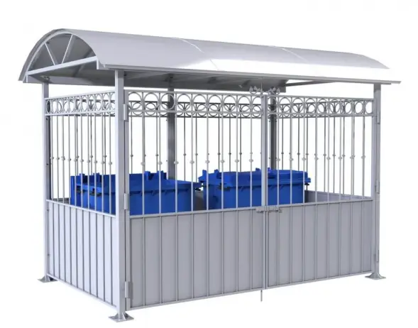 Контейнерная площадка для ТБО «МАФ - 7» 7,5 м (на 4 евроконтейнера)