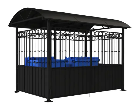 Контейнерная площадка для ТБО «МАФ - 7» 7,5 м (на 4 евроконтейнера)