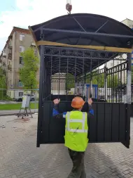 Контейнерная площадка для ТБО «МАФ - 7» 7,5 м (на 4 евроконтейнера)