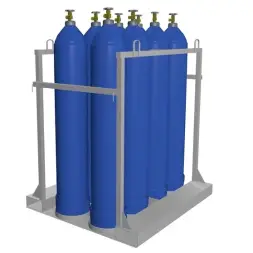 Контейнер для 8-ми кислородных газовых баллонов КГБ-03 1060x906x1060 мм Серый