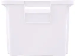 Ящик сплошной пластиковый, 600x400x300 мм, 52 л, белый [218-1]