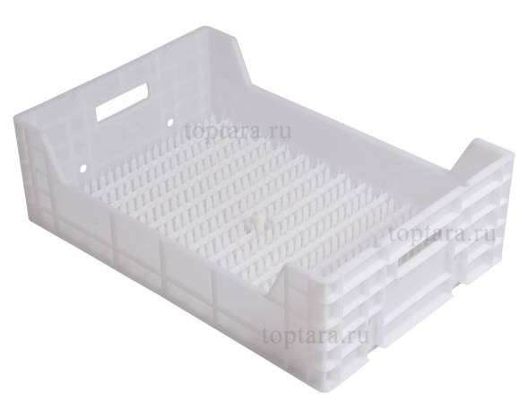 Ящик пластиковый для выгонки тюльпанов с клапаном, 600х400х190 мм, белый [600400190-06К]