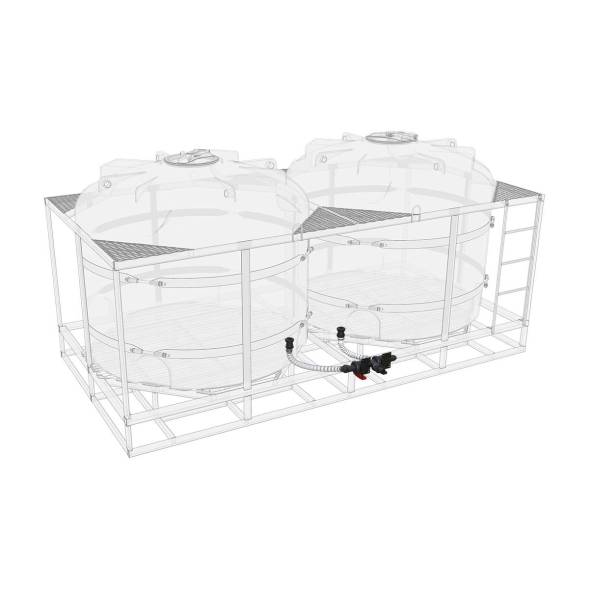 Комплект полного слива боковой с кранами G2 на две емкости TR