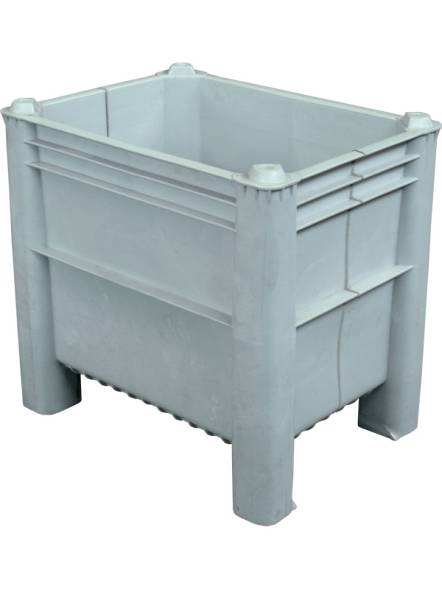 Крупногабаритный сплошной пластиковый контейнер BoxPallet, 600х800х740 мм, серый [11-060-ОА-ТН]