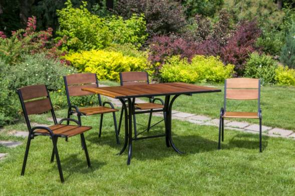 Комплект уличной мебели ПЕТЕРГОФ 120 см (1 стол + 4 стула)