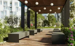 Скамейка «Square 1» с подсветкой L, 1,808 м