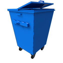 Контейнер металлический для мусора на 750 литров с крышкой [10354]