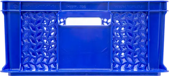 Ящик пластиковый перфорированный, 600x400x180 мм, 35 л, синий [706.01.01 м]