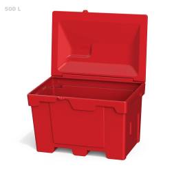 Ящик для соли, реагентов 500 литров, красный