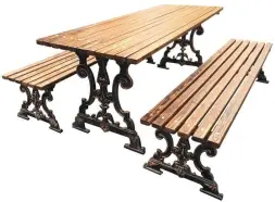 Комплект садовой мебели «Ампир» 1,5 м (с банкетками)