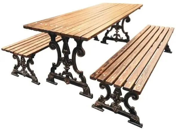 Комплект садовой мебели «Ампир» 1,5 м (с банкетками)