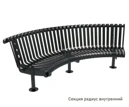 Скамейка стальная «Темп» Секция прямая