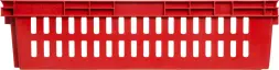 Ящик пластиковый перфорированный, 600x400x152 мм, 27 л, красный [403]
