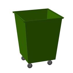 МК-101-01 Бак мусорный 1,5 мм без крышки, с колесами